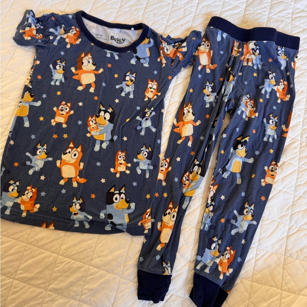Little Sleepies bluey dance party short sleeve pj